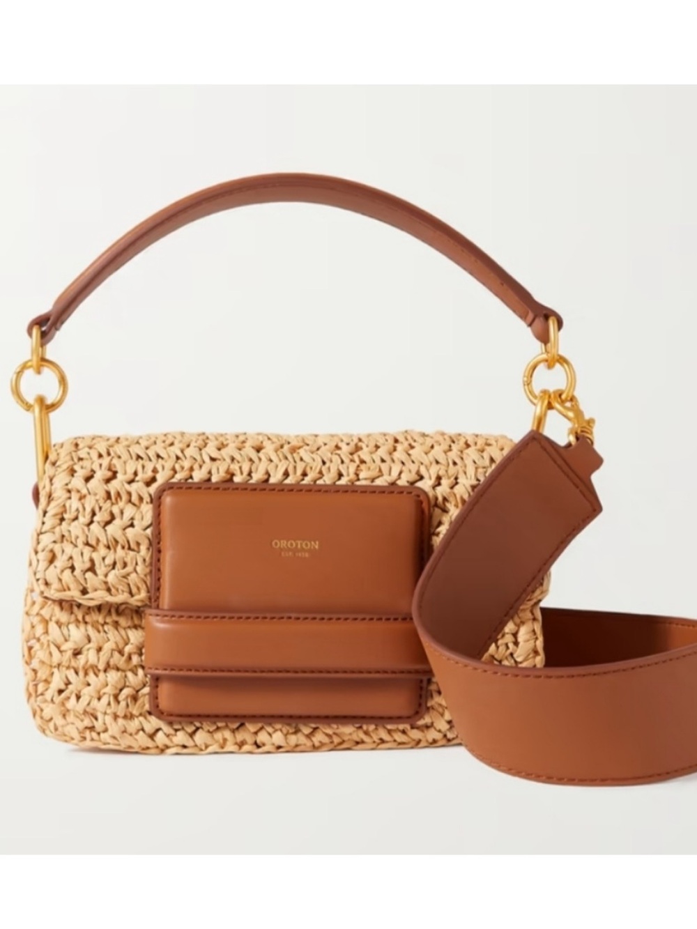 Oroton Alva raffia bag